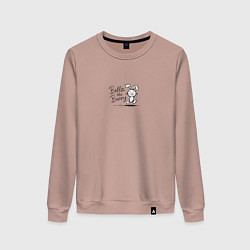 Свитшот хлопковый женский Bella Bunny, цвет: пыльно-розовый