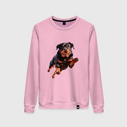 Женский свитшот Hunter Dog - Ротвейлер ГТА в прыжке