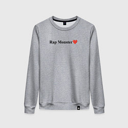 Свитшот хлопковый женский BTS Rap Monster, цвет: меланж