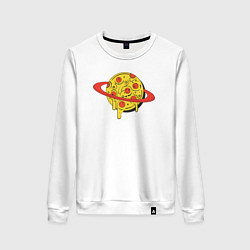 Женский свитшот Пицца Сатурн
