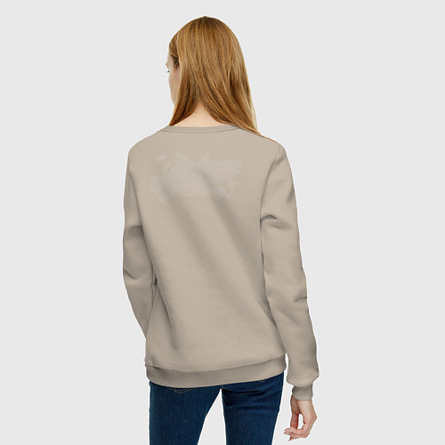 Женский свитшот Россия карта и флаг / Миндальный – фото 4