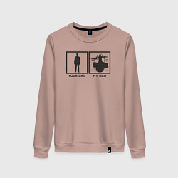 Женский свитшот Отец барабанщик