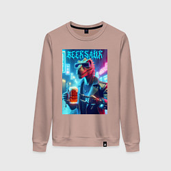 Женский свитшот Cyber cool dude Dino - ai art fantasy