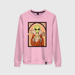 Женский свитшот Пришелец и кот-единорог