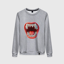 Женский свитшот Открытый рот с зубами