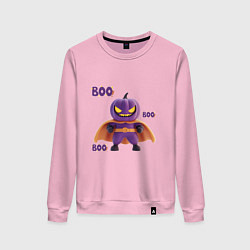 Женский свитшот Тыква супермен - хеллоуин