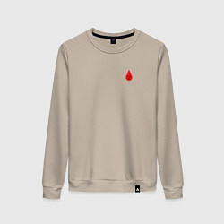 Женский свитшот Группа крови: вторая отрицательная