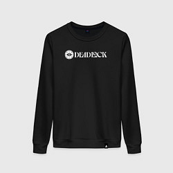 Свитшот хлопковый женский Deadlock white logo, цвет: черный