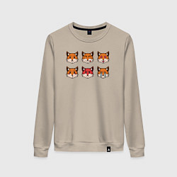 Женский свитшот Эмоции лисички