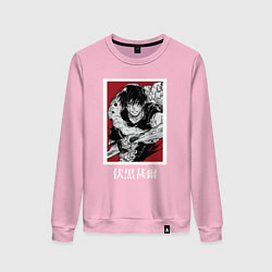 Женский свитшот Магическая битва Тоджи красный фон