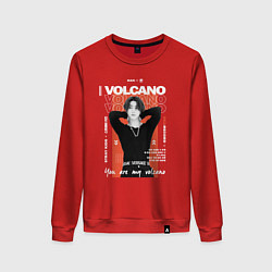 Свитшот хлопковый женский Stray kids Han volcano, цвет: красный