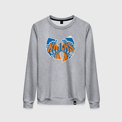 Свитшот хлопковый женский Wu-tang knicks, цвет: меланж