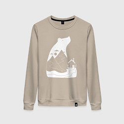 Женский свитшот Домик и мишка