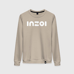 Свитшот хлопковый женский Inzoi logo, цвет: миндальный