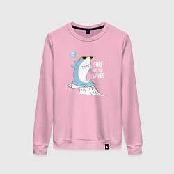 Женский свитшот Акула на волнах