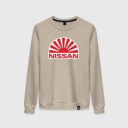 Свитшот хлопковый женский Nissan car, цвет: миндальный