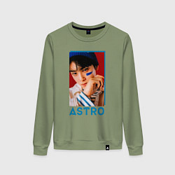Свитшот хлопковый женский Astro Ли Дон Мин, цвет: авокадо