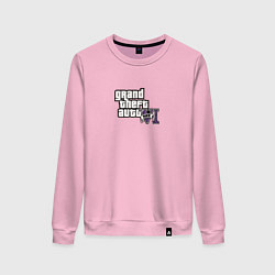 Свитшот хлопковый женский Grand Theft Auto 6 vice city logo, цвет: светло-розовый