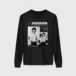Свитшот хлопковый женский Jungkook bts seven, цвет: черный
