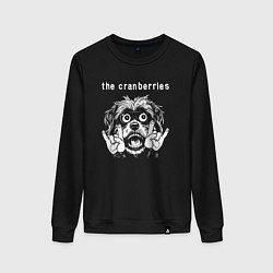 Свитшот хлопковый женский The Cranberries rock dog, цвет: черный