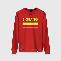 Женский свитшот Big bang с желтыми полосами