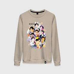 Женский свитшот Exo together дружная команда