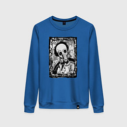 Свитшот хлопковый женский Gaslight Grin, цвет: синий