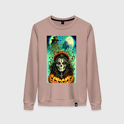 Женский свитшот Скелет ведьмы - хэллоуин