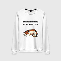 Женский свитшот Вовремя встать утром не повторять