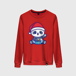 Женский свитшот Новогодняя панда