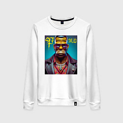 Свитшот хлопковый женский Homer Simpson - punk is not dead, цвет: белый