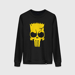 Свитшот хлопковый женский Барт в стиле Карателя, цвет: черный