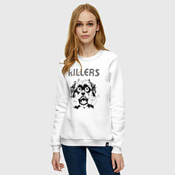 Свитшот хлопковый женский The Killers - rock dog, цвет: белый — фото 2