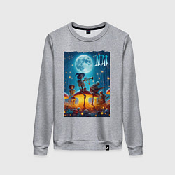 Женский свитшот Musical quartet Neon mushrooms