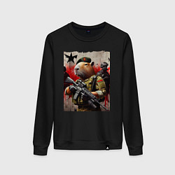 Женский свитшот Крутой капибара - спецназ