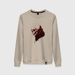 Женский свитшот Череп с острыми клыками