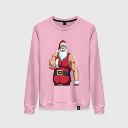 Женский свитшот Качок дед мороз
