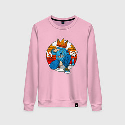 Свитшот хлопковый женский Rap - Concrete battle, цвет: светло-розовый