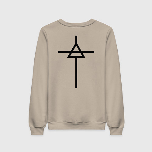 Женский свитшот Лого 30 Seconds to Mars / Миндальный – фото 2