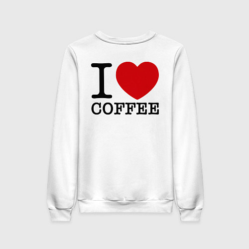 Женский свитшот I love coffee / Белый – фото 2