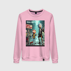 Женский свитшот Рик и Морти - панк жив