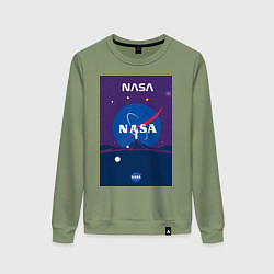 Женский свитшот NASA фиолетовый плакат