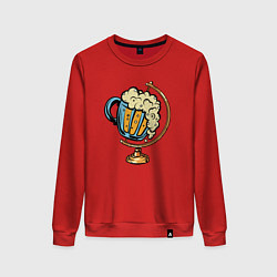 Женский свитшот Пивной глобус