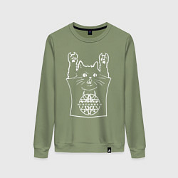 Женский свитшот Disturbed - cat rock