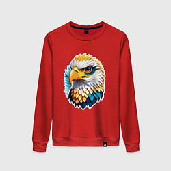 Женский свитшот Яркая голова орла