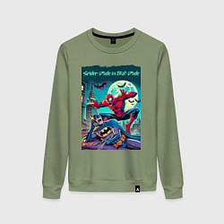 Женский свитшот Чувак паук против чувака летучей мыши - нейроарт п