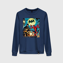 Женский свитшот Batman with Spider-man - ai art fantasy