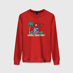 Женский свитшот Акула серфер