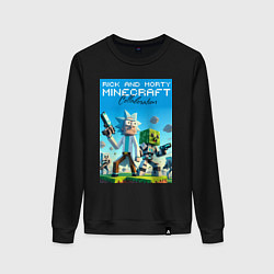 Женский свитшот Rick and Morty Minecraft - collaboration