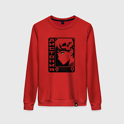 Женский свитшот Девушка с черепом на голове